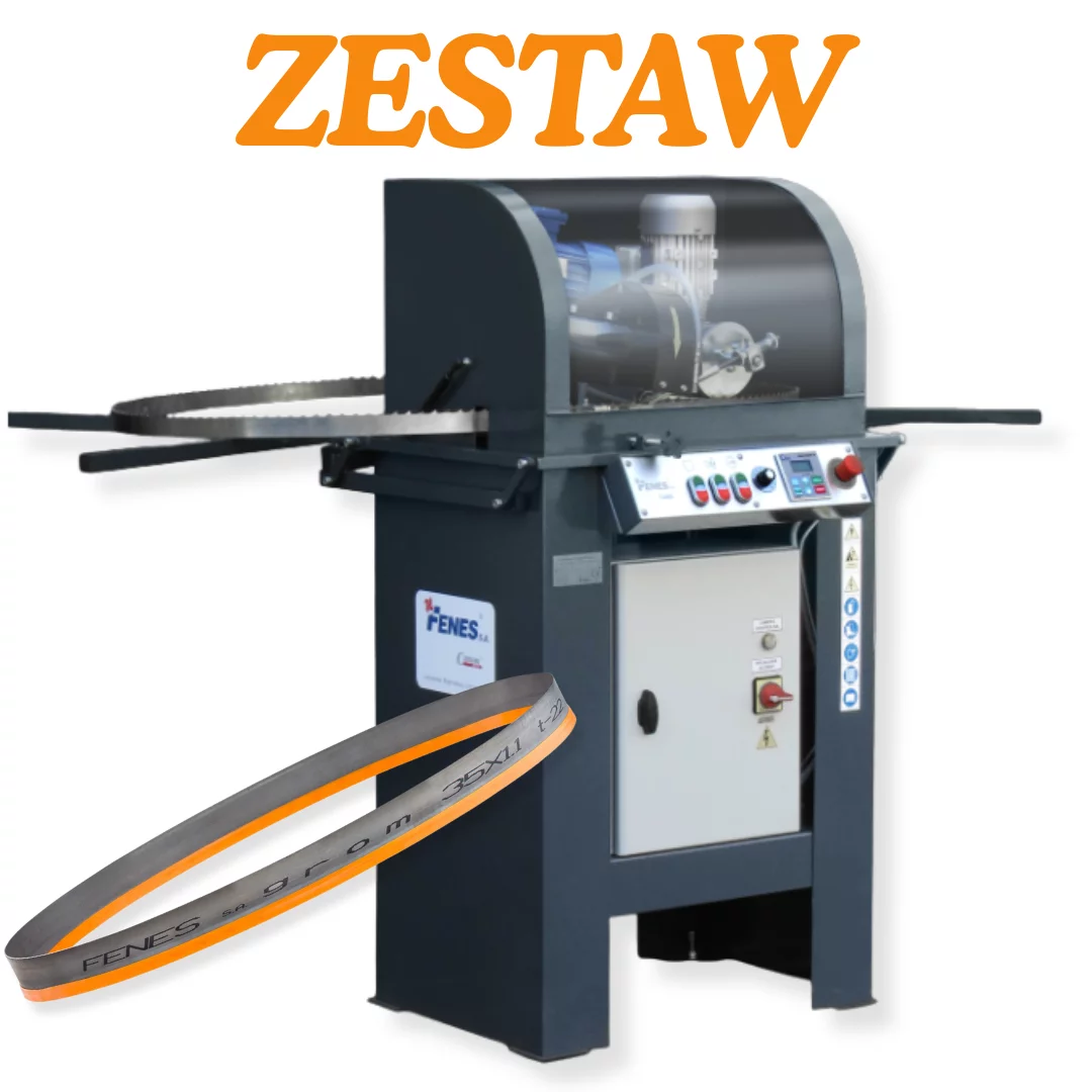 Ostrzarka do pił taśmowych OPT-60/400V + Grom 35 x 1,1 x 4000 ROH - 5szt. ZESTAW