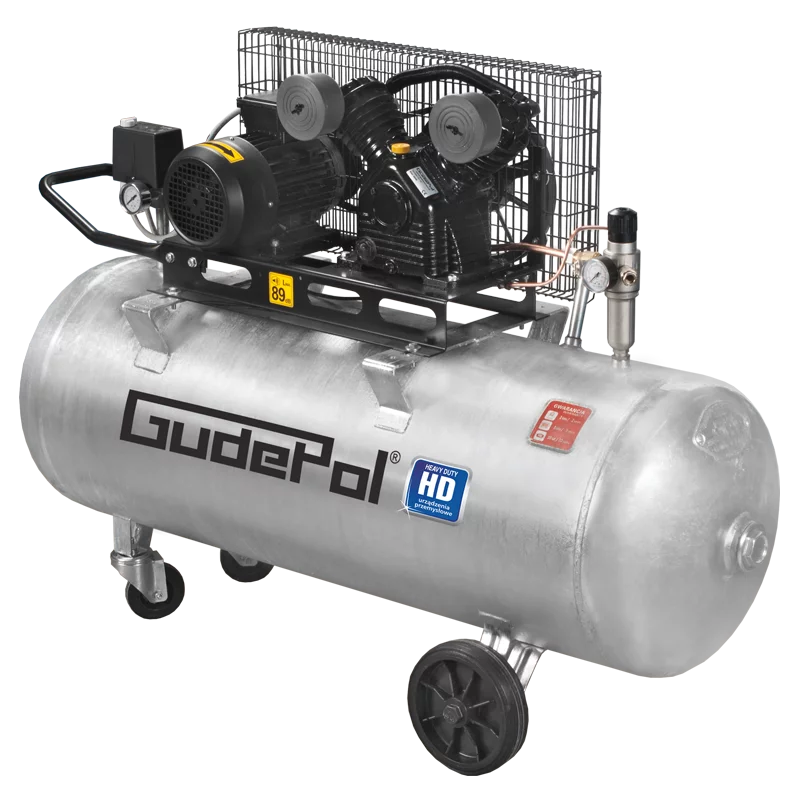 Kompresor tłokowy olejowy 3,0kW 200L 10bar 510l/min Gudepol