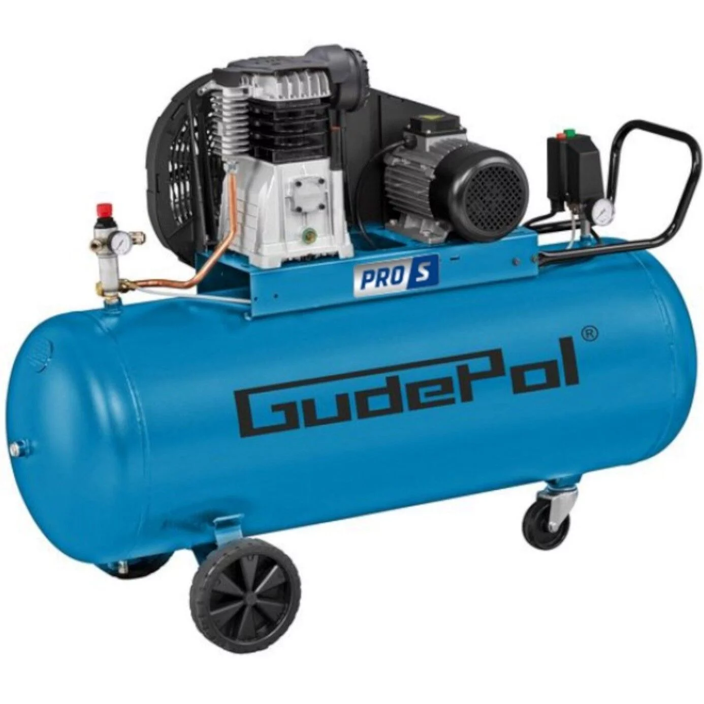 Kompresor olejowy wyciszony 72dB 150L 10bar 2,2kW 400V 390l/min Gudepol