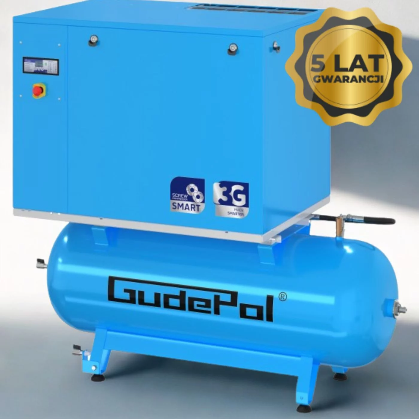 Kompresor śrubowy SMART 7,5kW 500L 8bar 1000l/min Gudepol